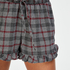 Pyjamasshorts Twill Check, Grå
