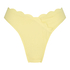 Højskåret Bikinitrusse Scallop, gul