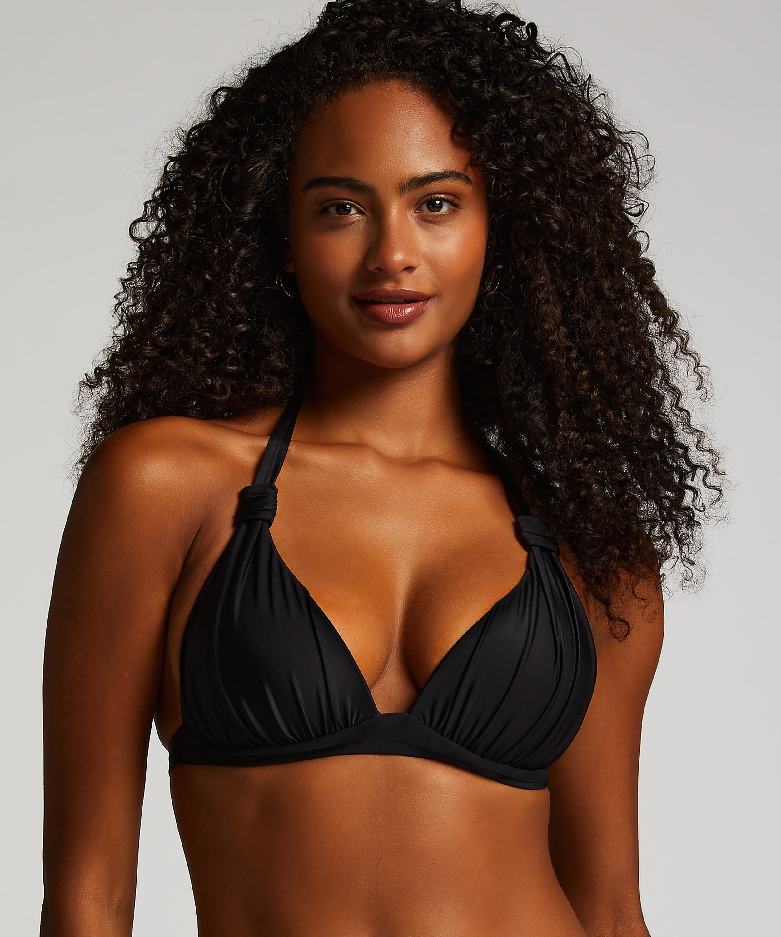 Triangle-bikinitop Luxe, Sort