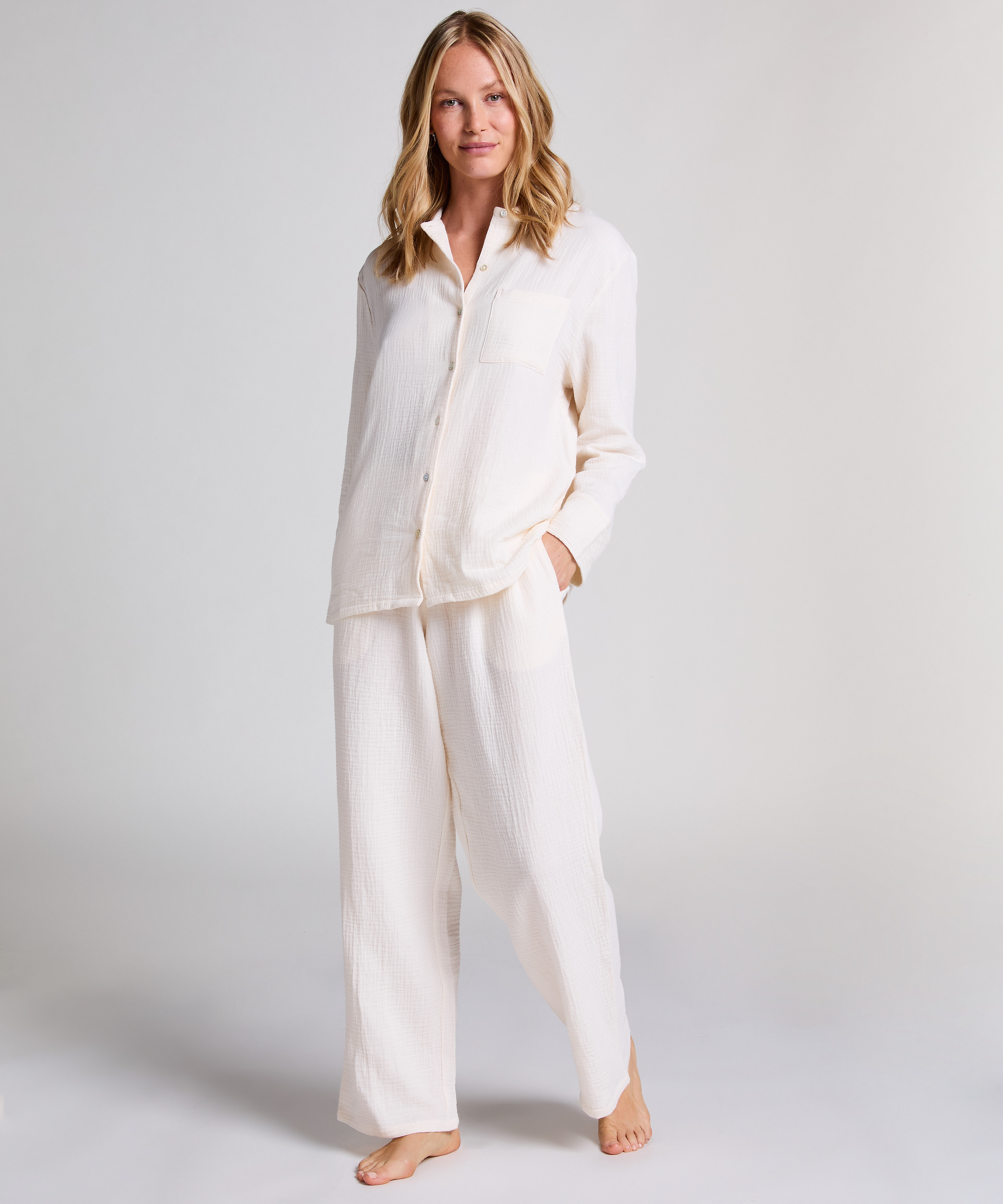 Muslin jakke, Hvid, main