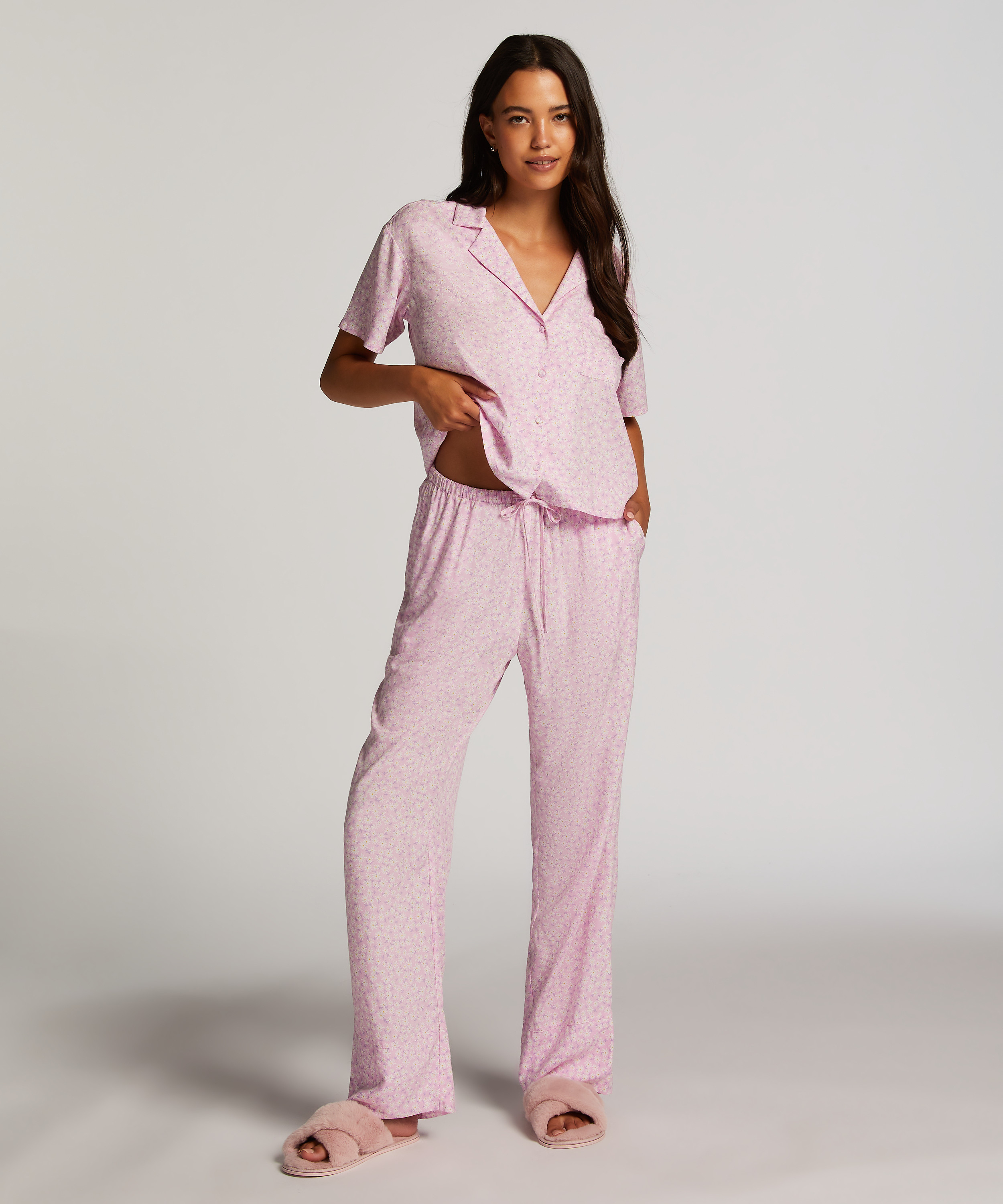 Pyjamasbukser Woven Springbreakers, pink, main
