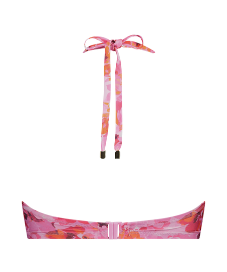 Bikinitop med pushup Floral, pink