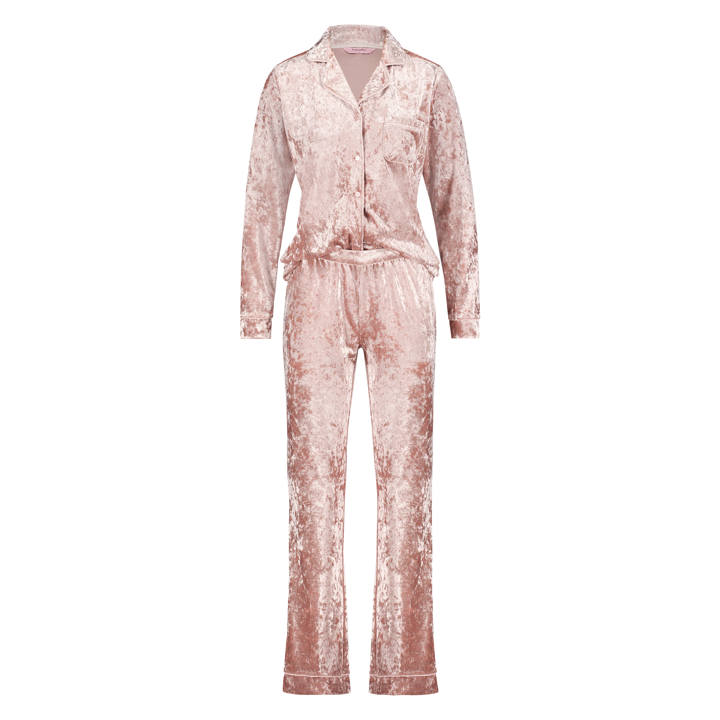 Boyfriend Crushed velour pyjamas, pink, main