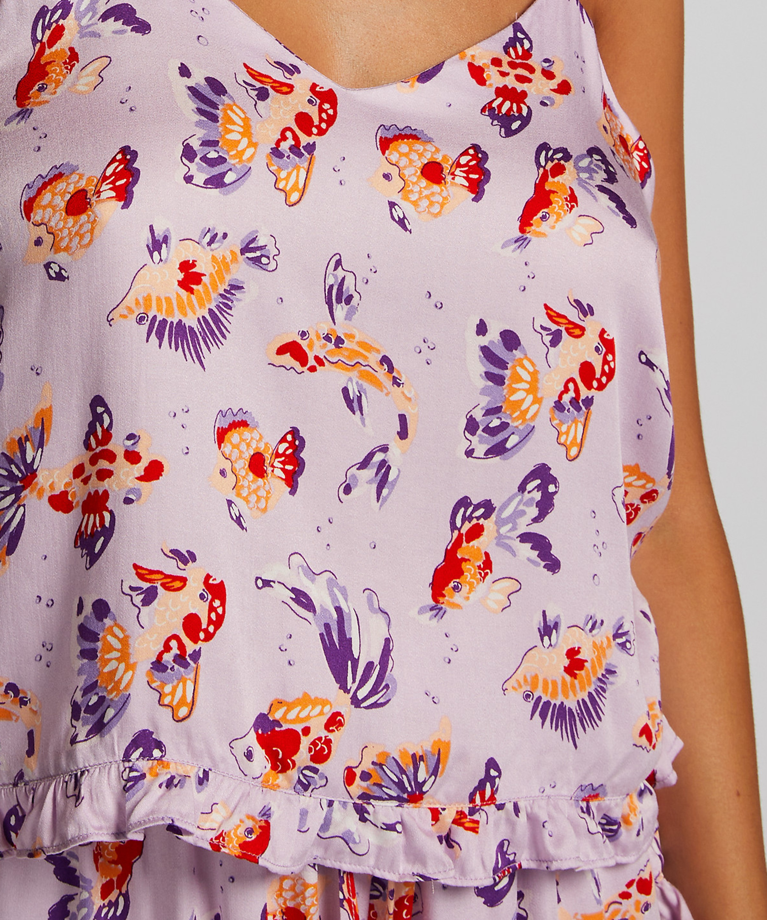 Cami top Satin, Lilla, main