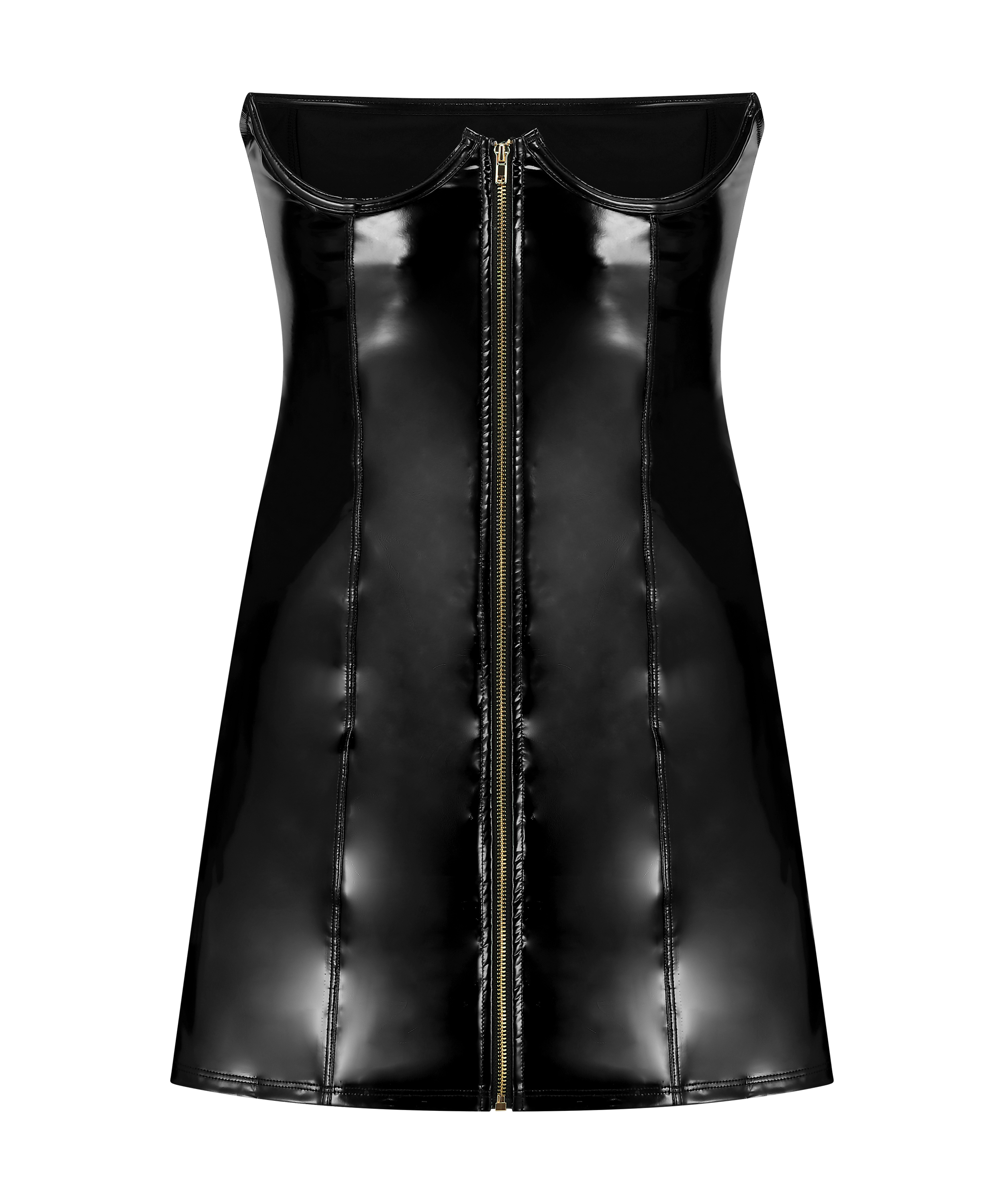 Slipdress med bøjle, Sort, main