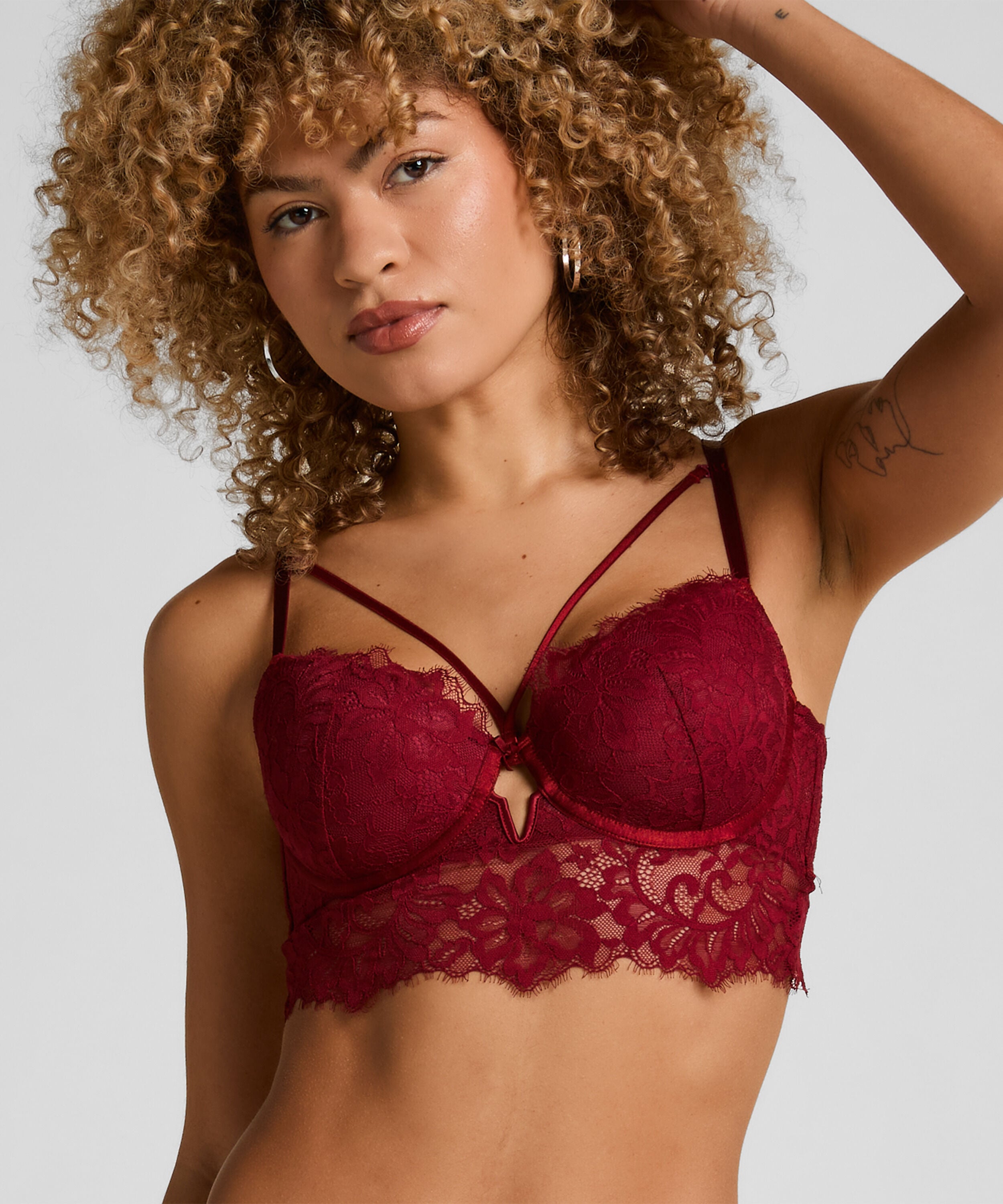 Formstøbt longline-bøjle-bh Isabella, Rød