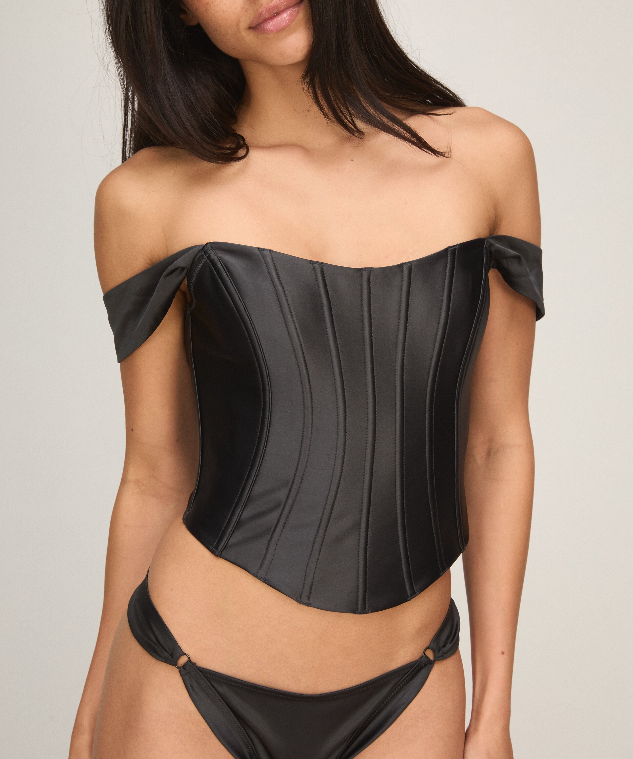 Bustier Anastasia, Sort Bustier Anastasia, Sort