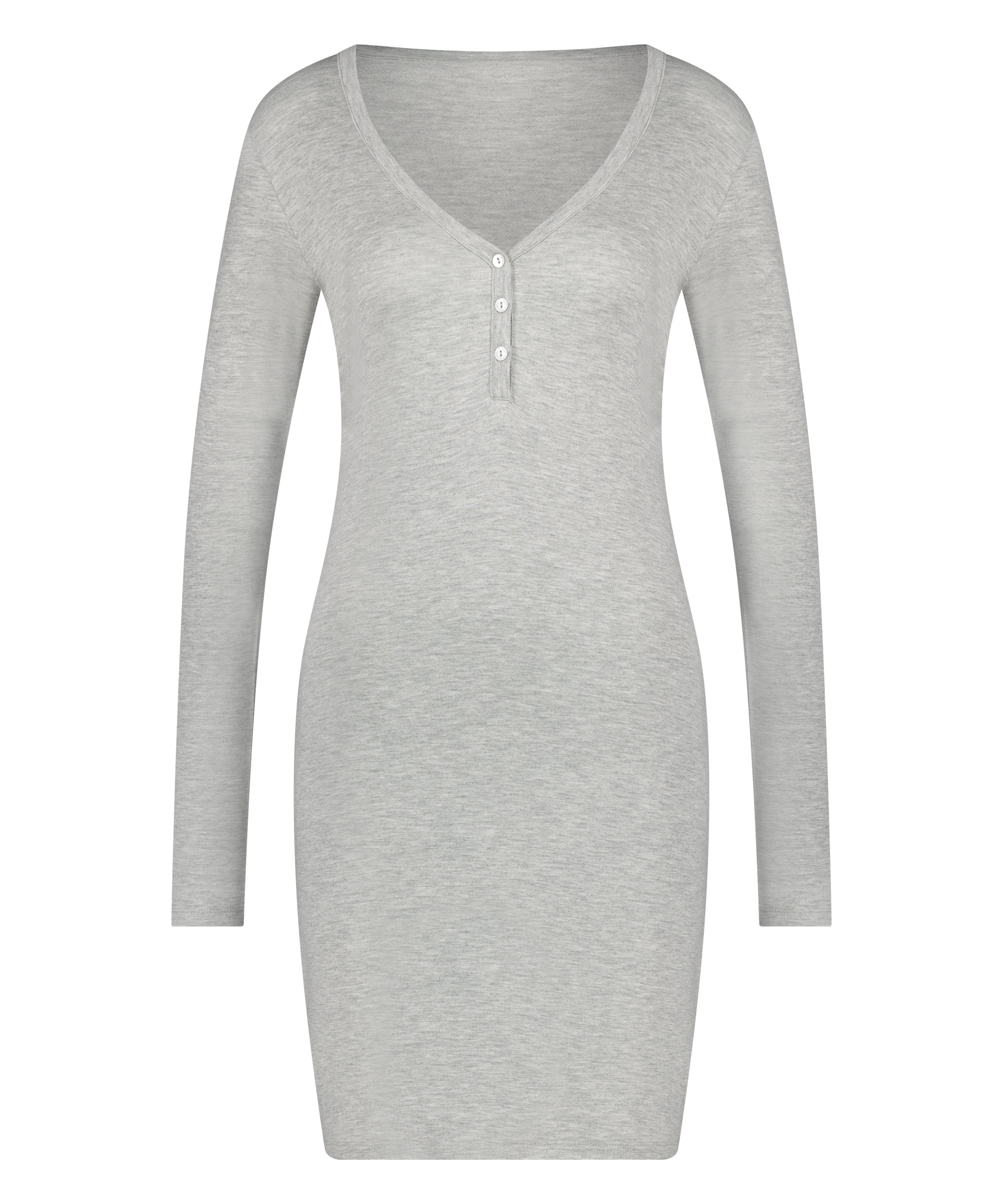 Pyjamas-Nattrøje Henley, Grå, main