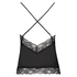Camitop Satin Lace, Sort
