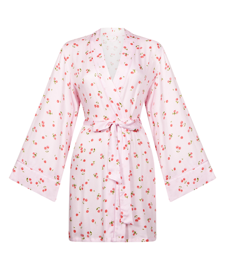 Satin kimono, Lyserød