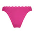 Højskåret Bikinitrusse Scallop Lurex, pink