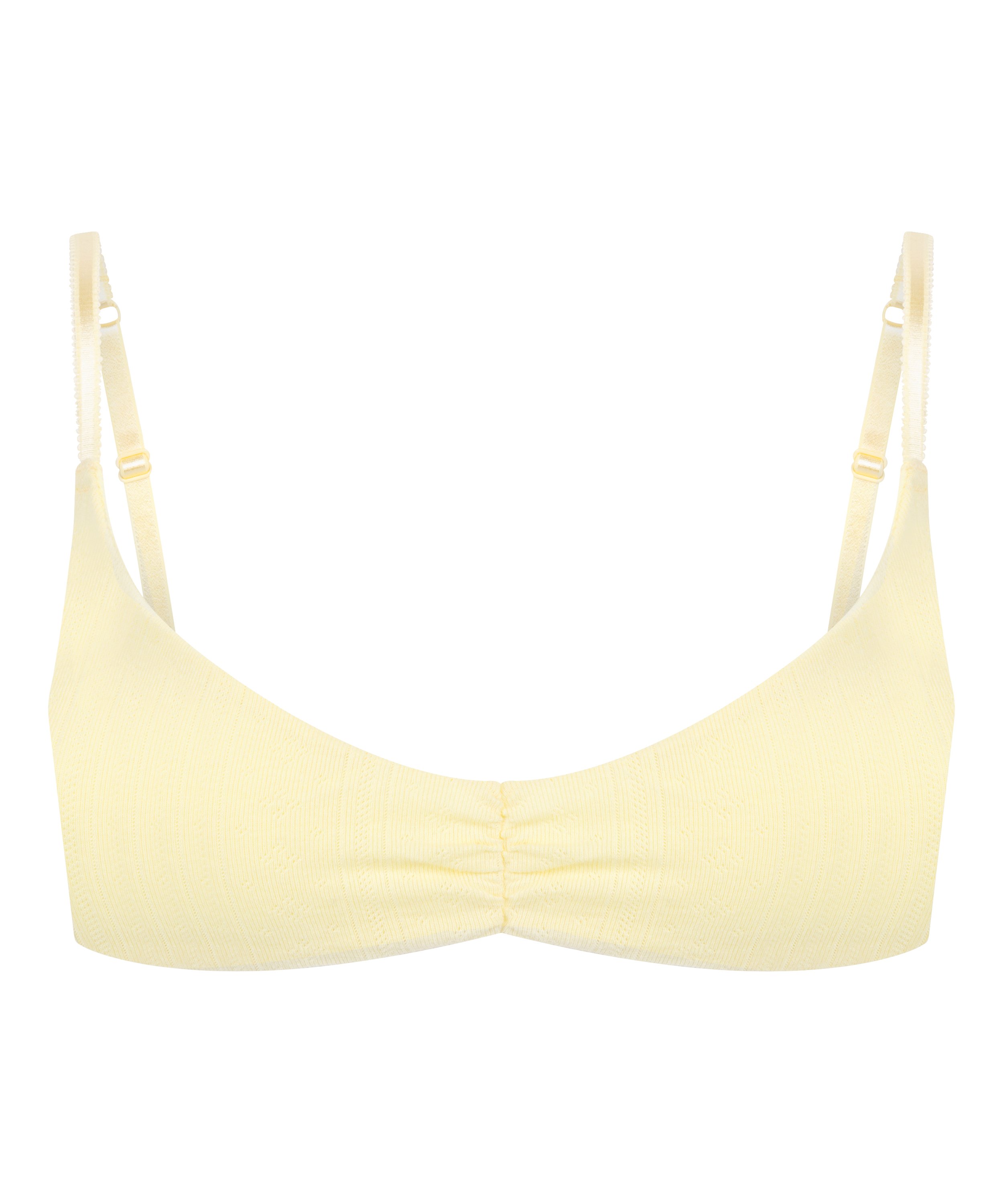 Pointelle bralette, Gul, main