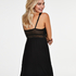 Graphic Lace natkjole, sort