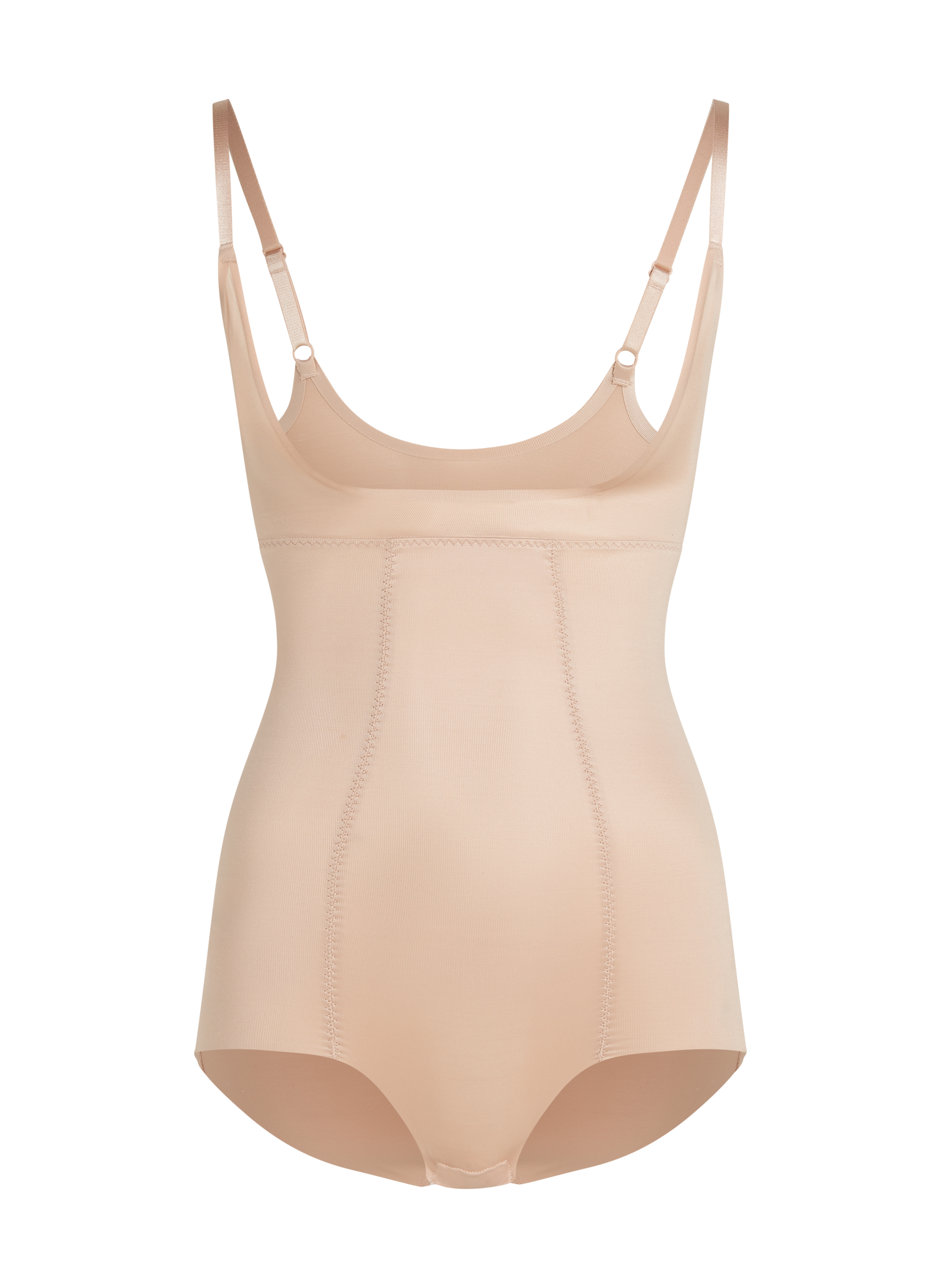 Opstrammende body i scuba-stof, Beige, main