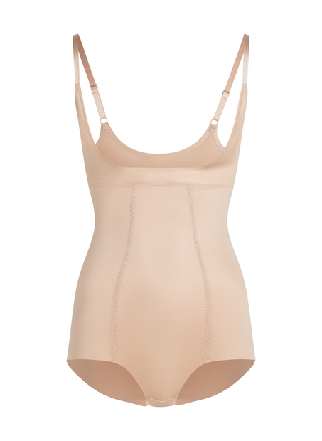 Opstrammende body i scuba-stof, Beige