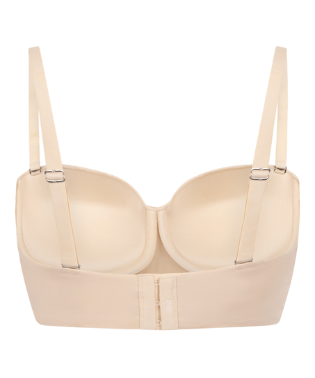 Formstøbt stropløs bøjle-bh med pushup Smooth, Beige