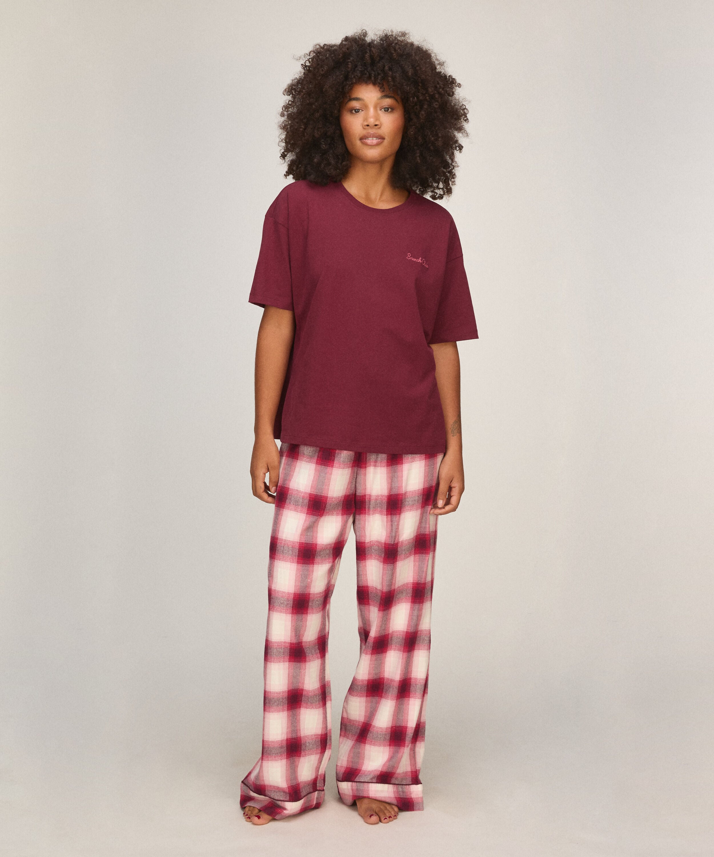 Pyjama Set Check, Lilla Pyjama Set Check, Lilla