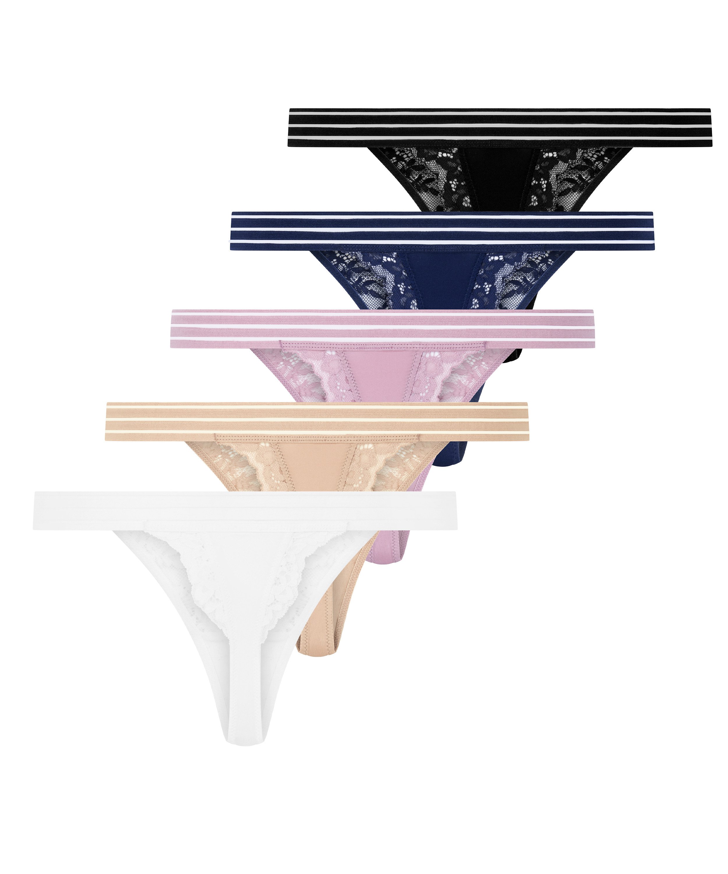 5-pak Sully g-streng, blå, main