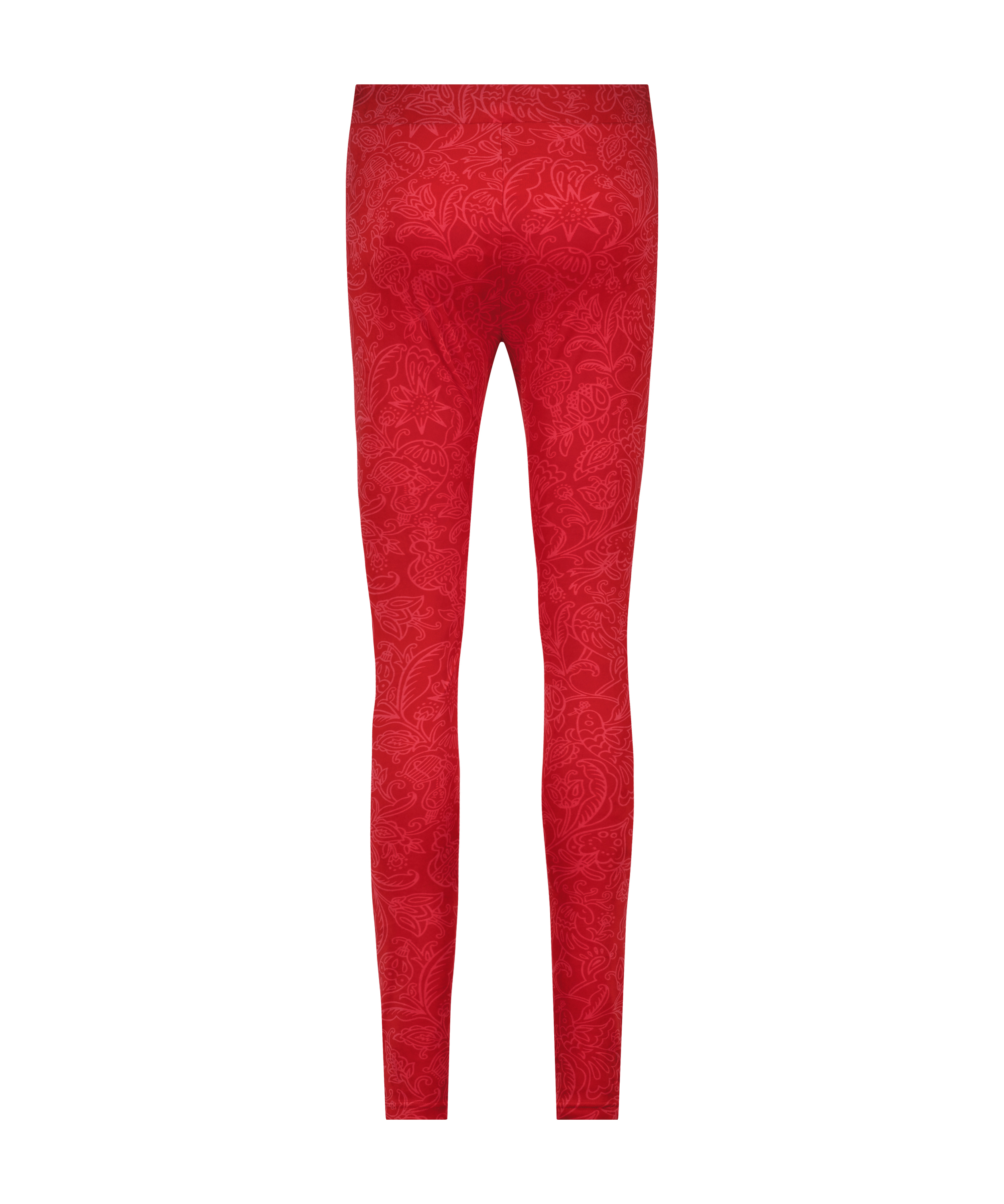 Legging i velour, rød, main