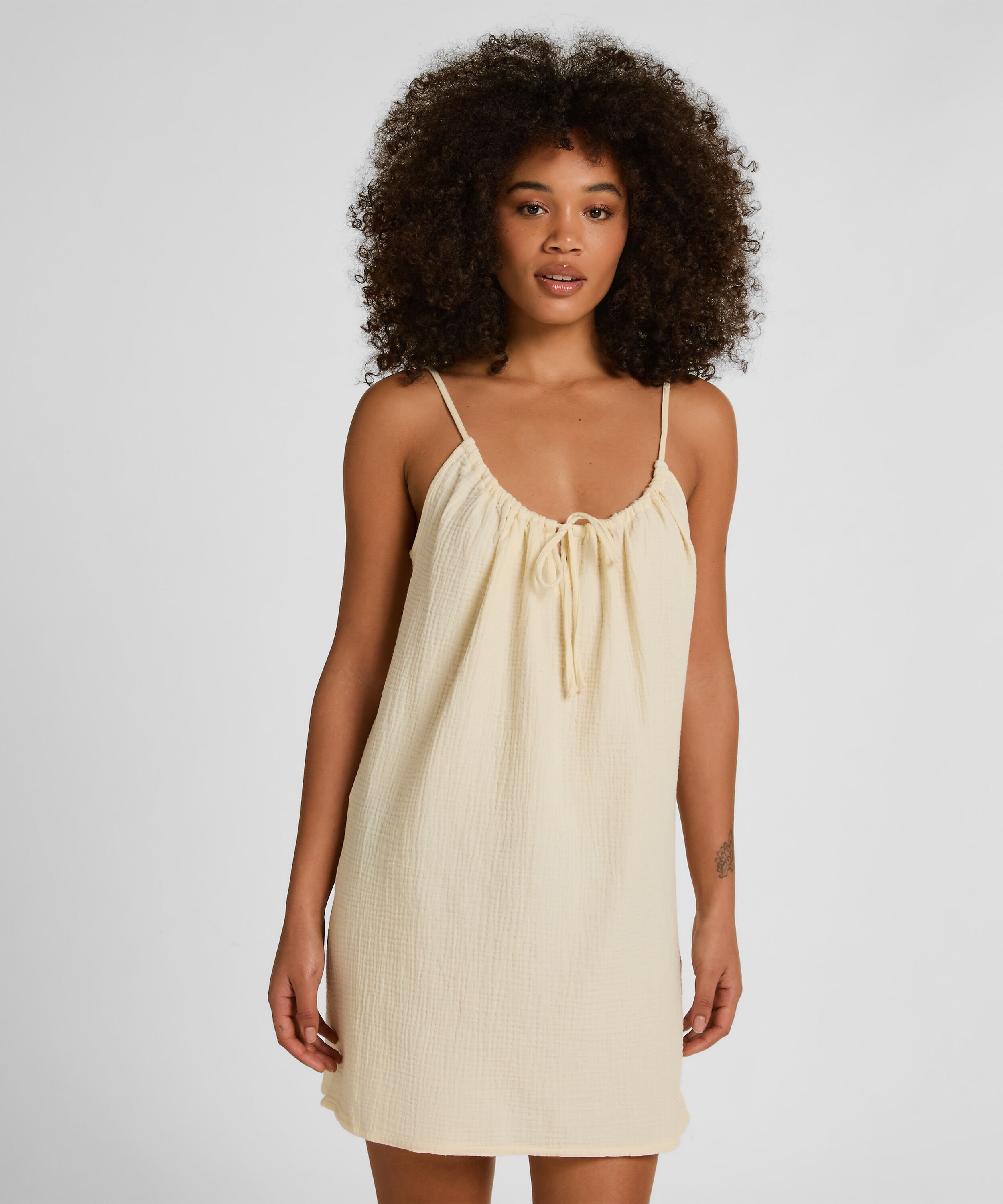 Messelin slipdress, Gul Messelin slipdress, Gul
