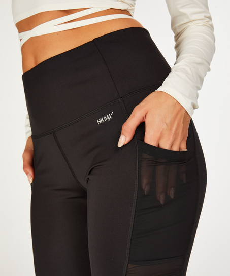 HKMX Sport leggings med h&oslash;j talje Ruched, sort
