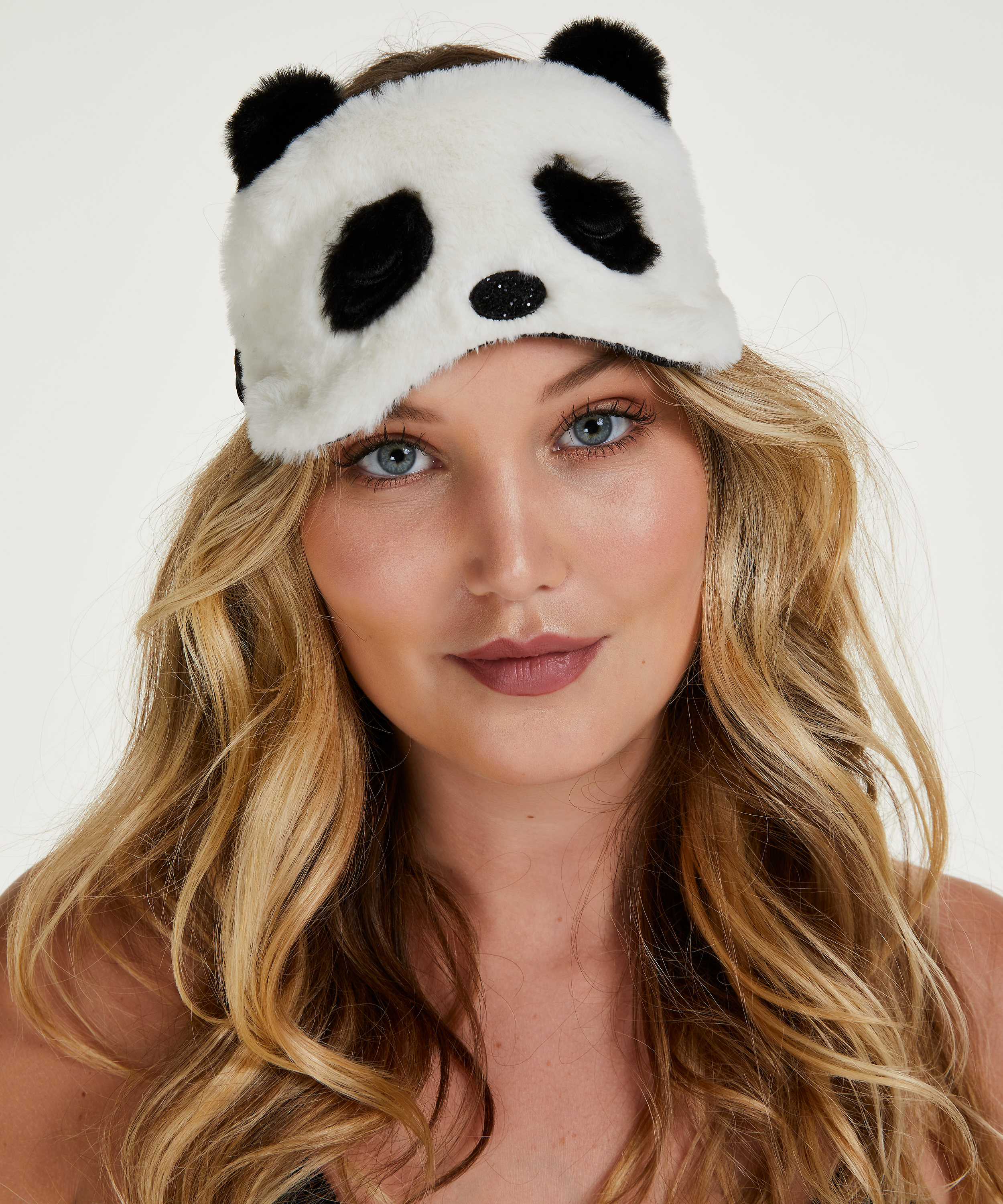 Sovemaske Cute Panda, Hvid, main