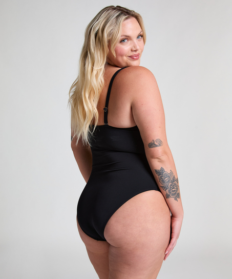 Badedragt Shaping Scallop, Sort