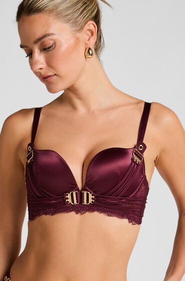 Hunkemöller Formstøbt longline push-up-bøjle-bh Avela Rød