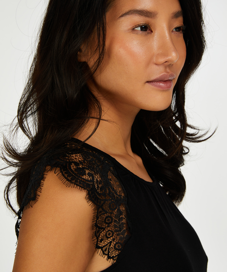 Jersey Lace singlet, Sort