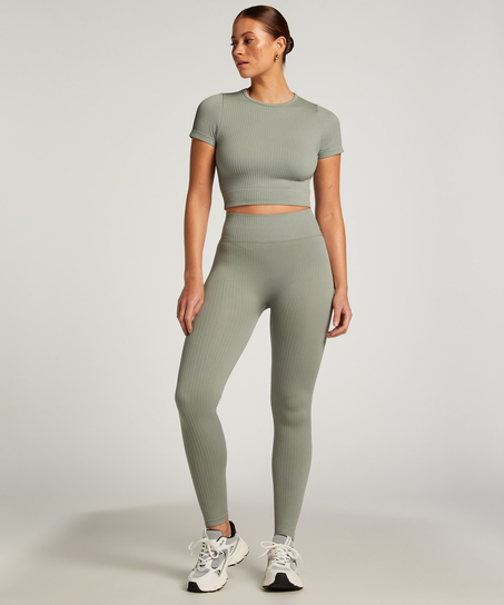 HKMX sømløs sports crop top, Grøn