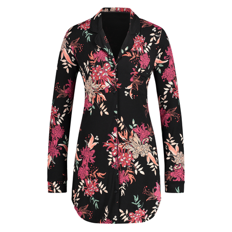 Menshirt natkjole Jersey, Sort