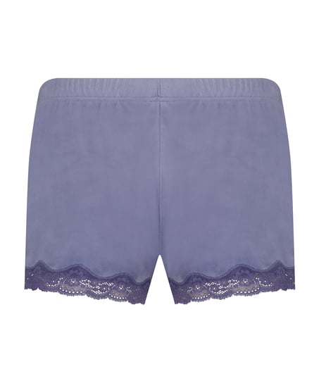 Shorts velour Lace, Lilla