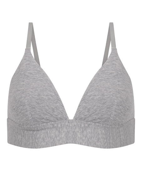 Bralette i bomuld, Grå