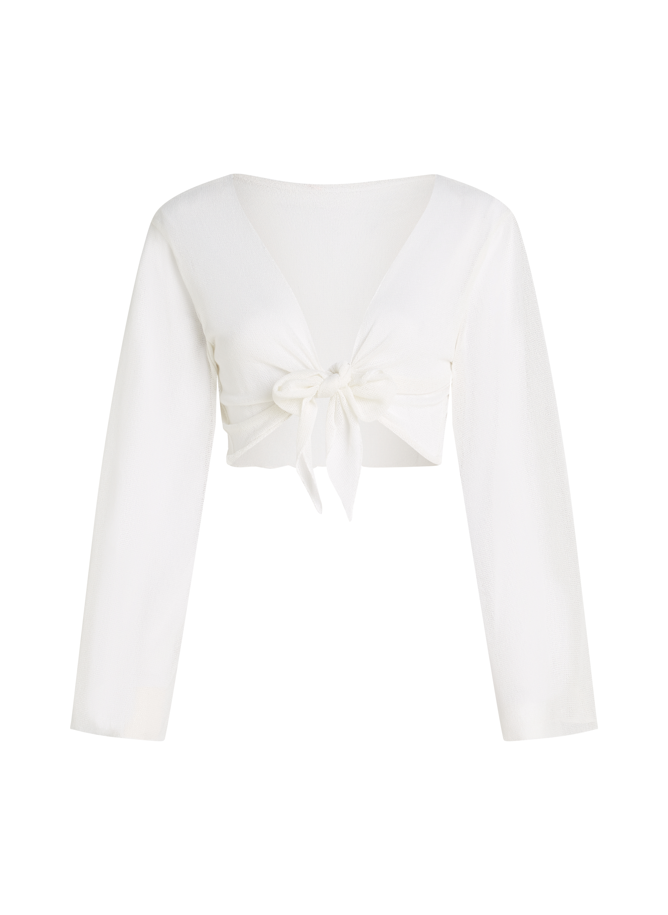 Strikket strandtop, Hvid, main