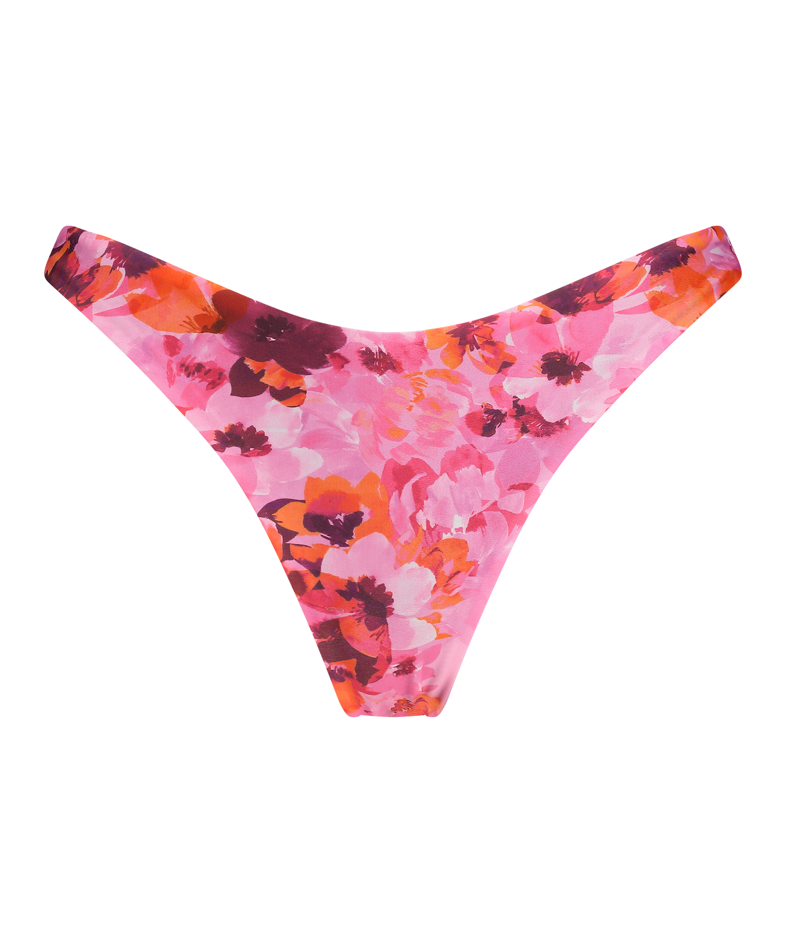 Højskåret Bikinitrusse Floral, pink, main
