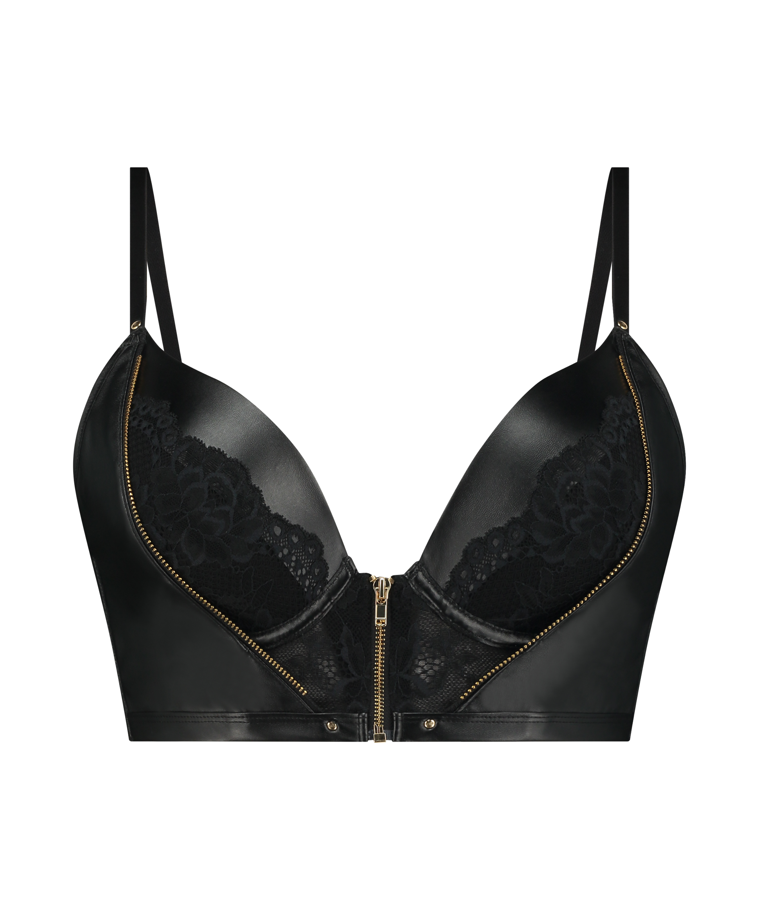 Talia formst&oslash;bt longline push-up-b&oslash;jle-bh, Sort, main