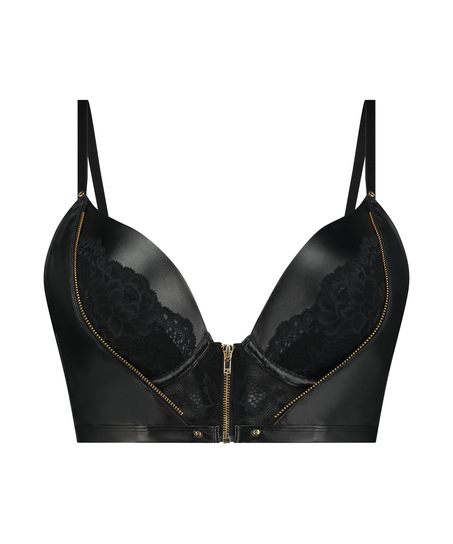 Talia formst&oslash;bt longline push-up-b&oslash;jle-bh, Sort