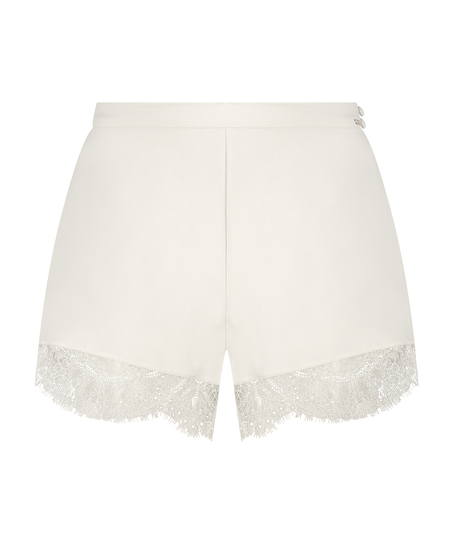 Satin shorts Camille, hvid