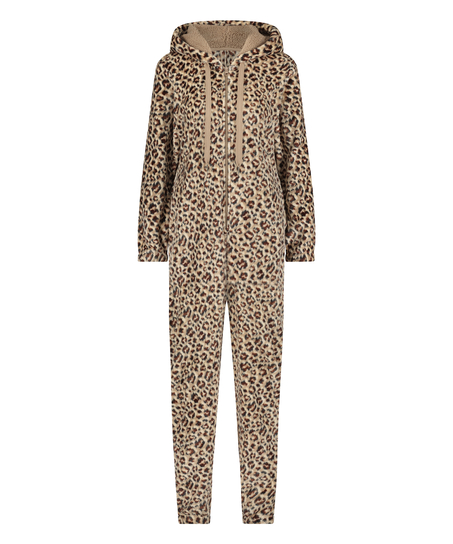 Onesie-jumpsuit fleece, Beige