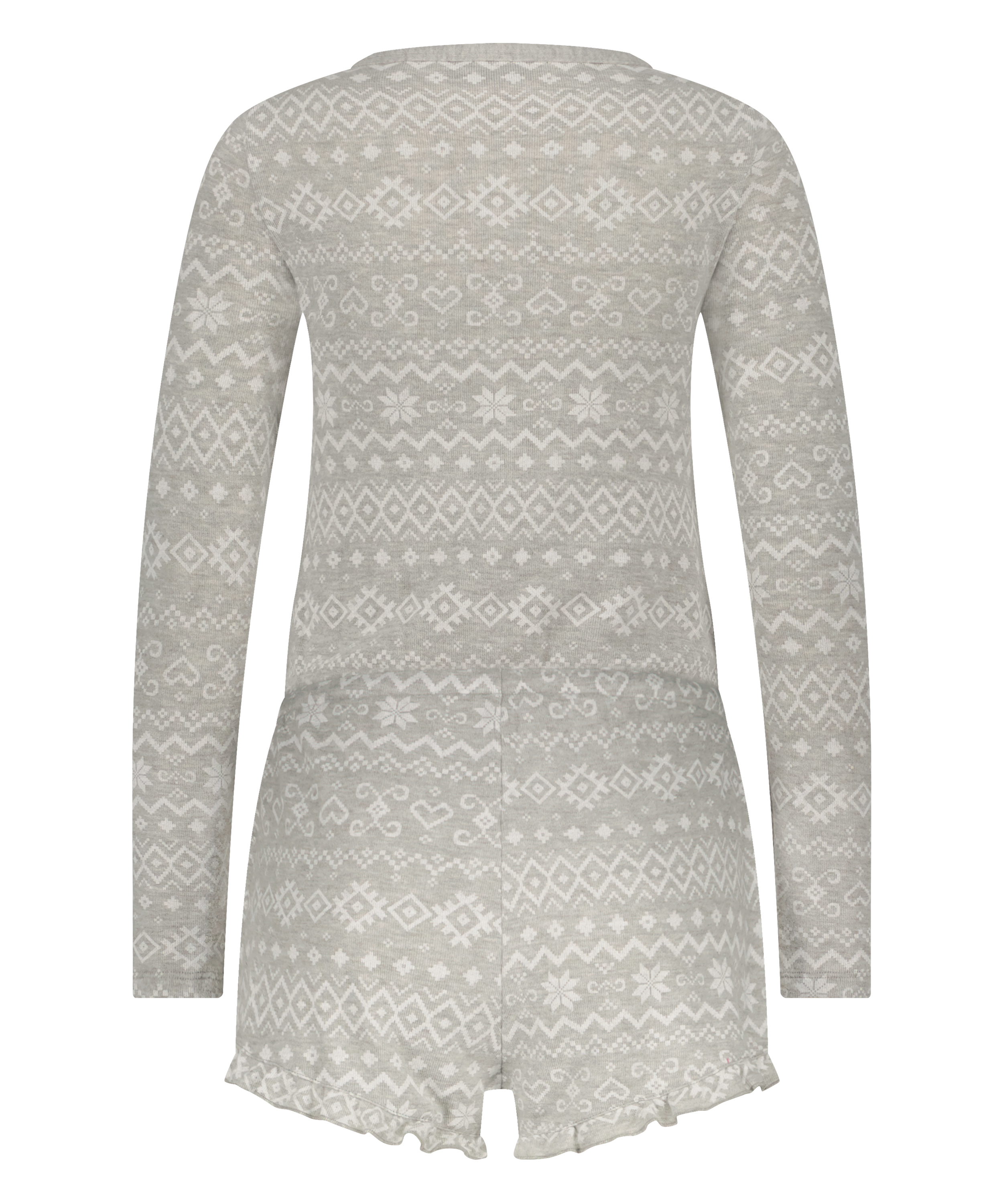 Børstet, kort onesie, Grå, main