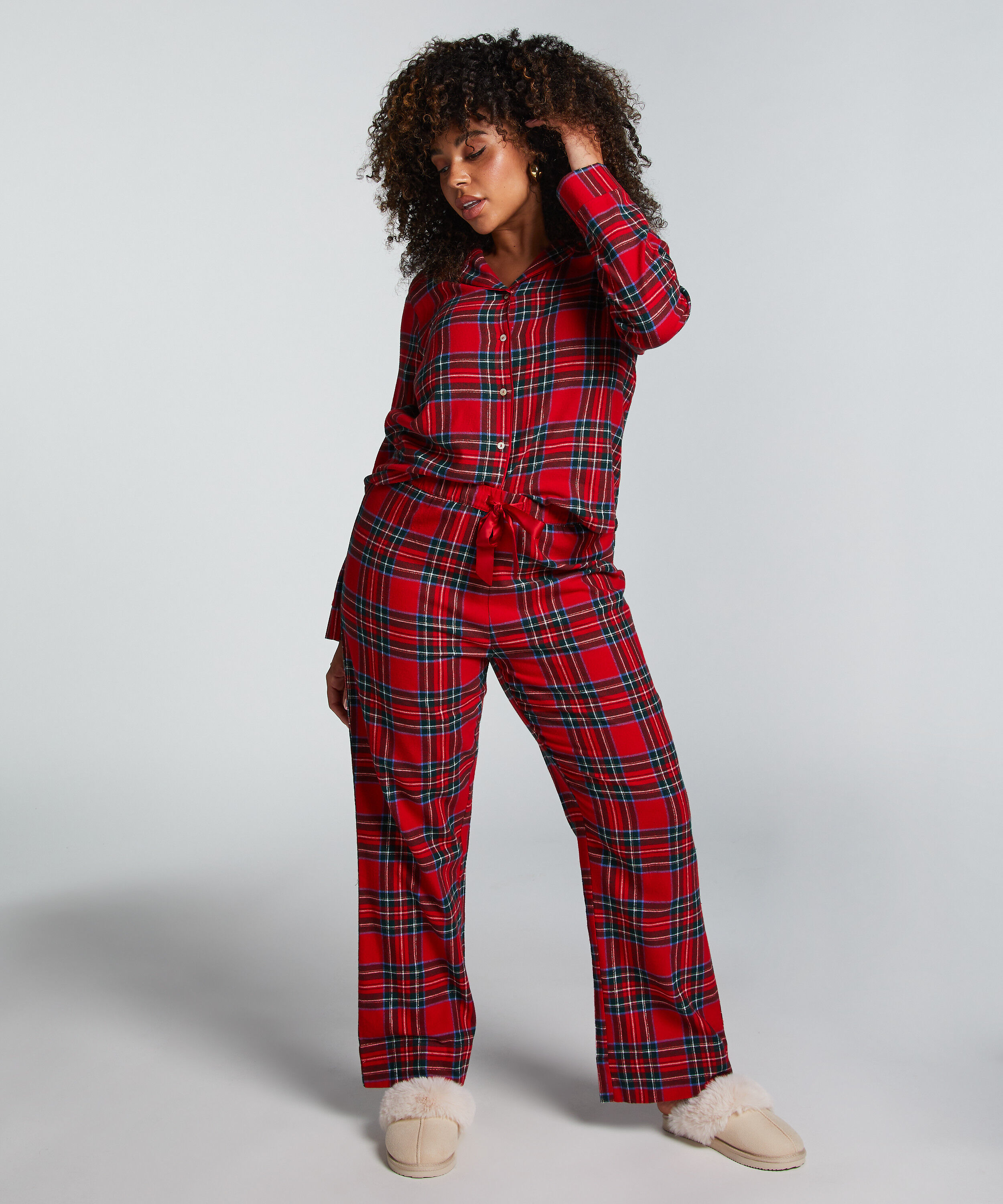 Twill pyjamas, Rød