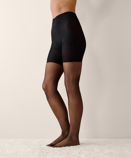 Strømpebukser 15 Denier Total Lift & Shape, Sort