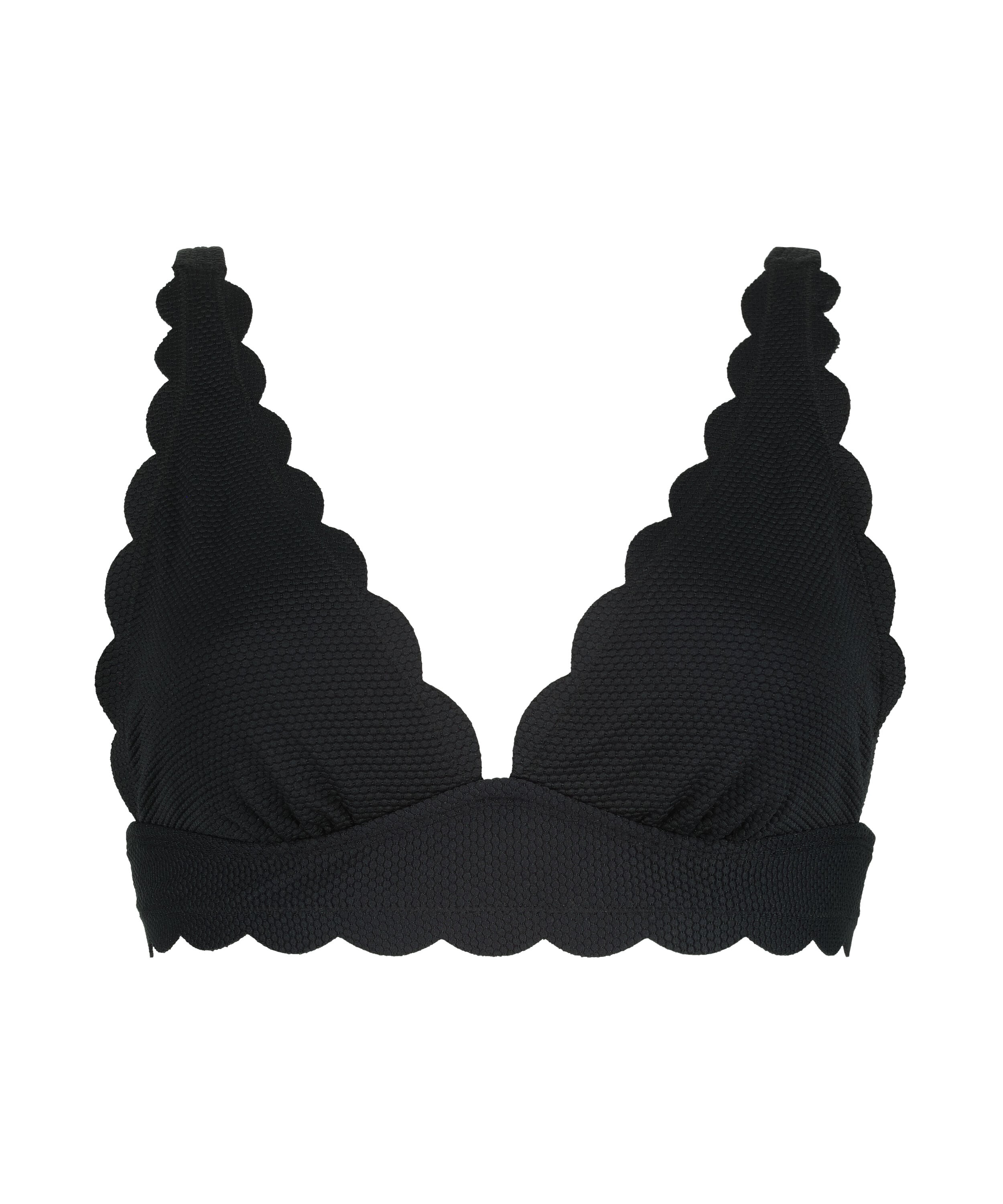 Triangle bikinitop Scallop, Sort Triangle bikinitop Scallop, Sort