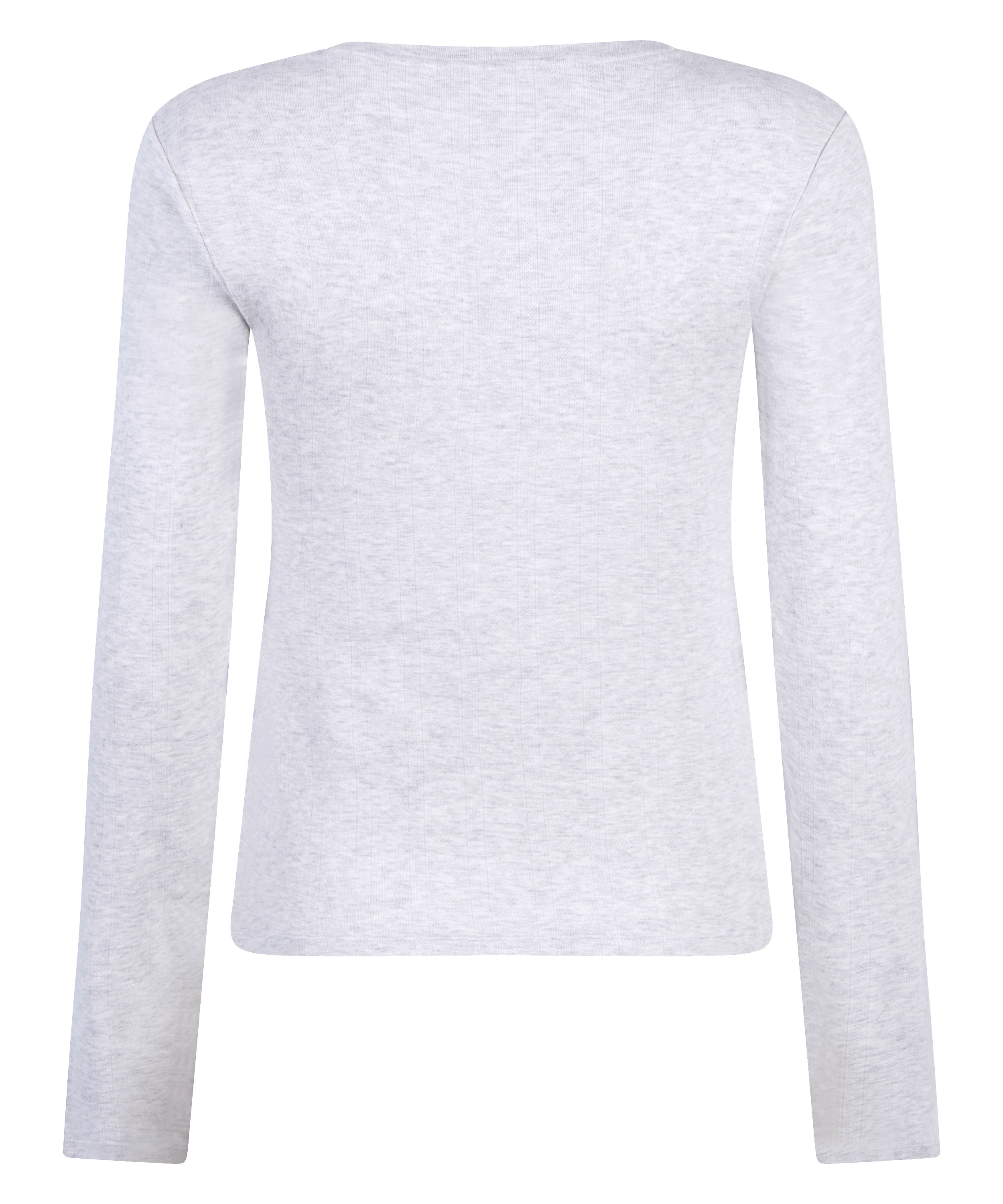 Pointelle Pyjamasoverdel, Grå, main