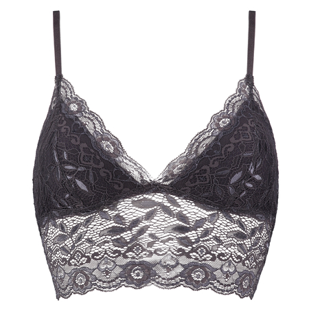 Fancy longline-bralette, Grå