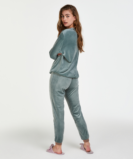 Top velour Lurex, Gr&oslash;n