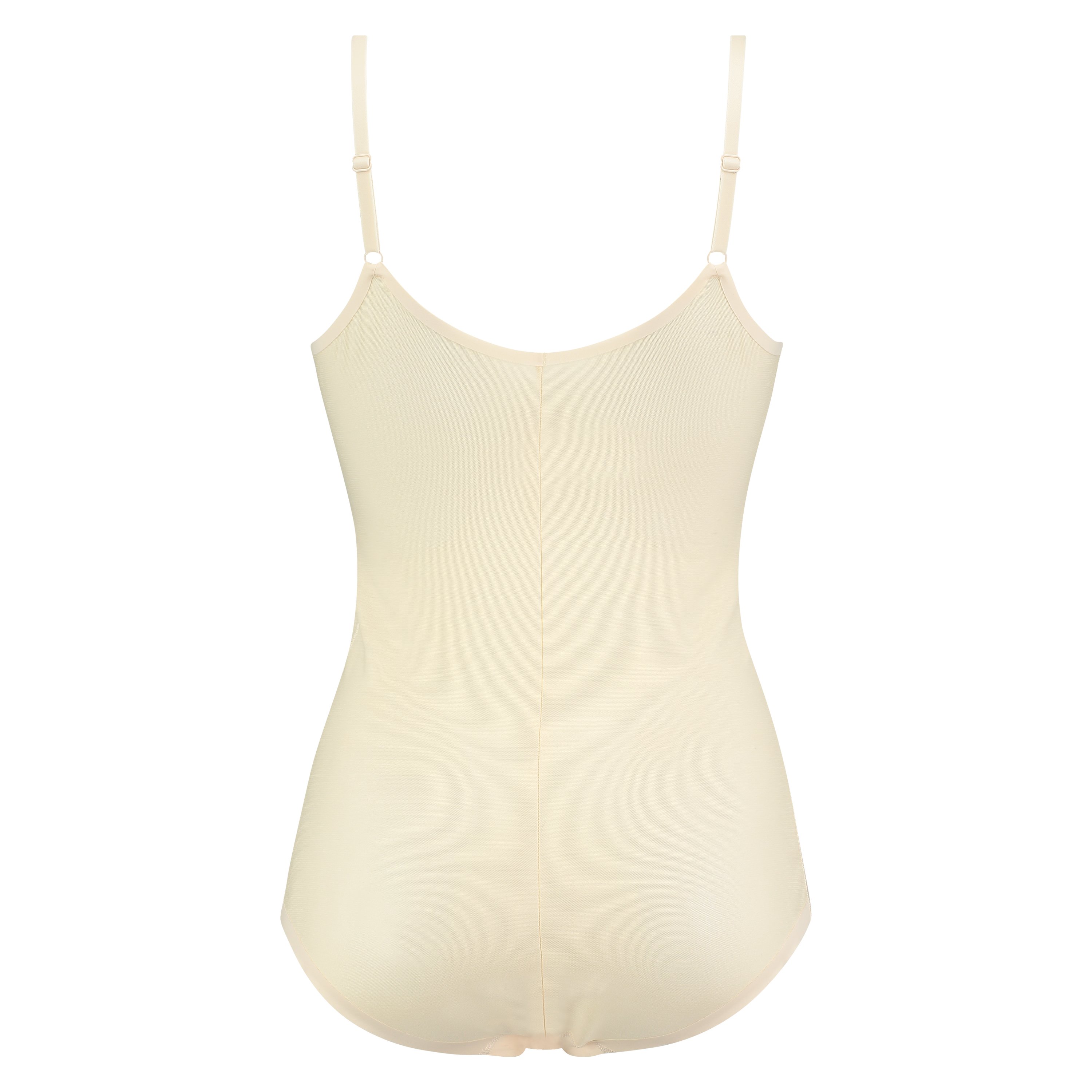 Opstrammende body i scuba-stof - Level 3, Beige, main