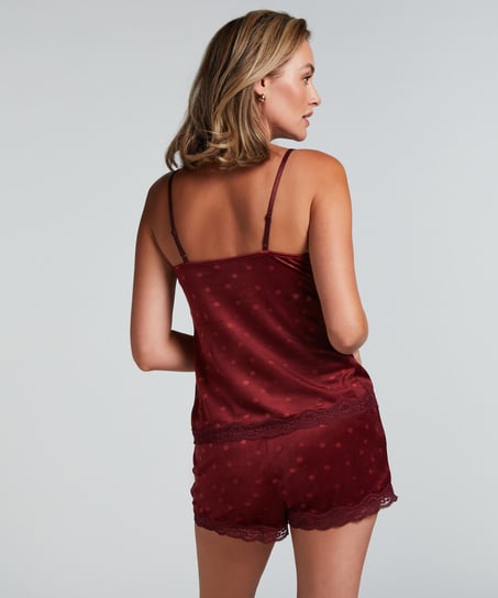 Cami top Velours Lace, Lilla