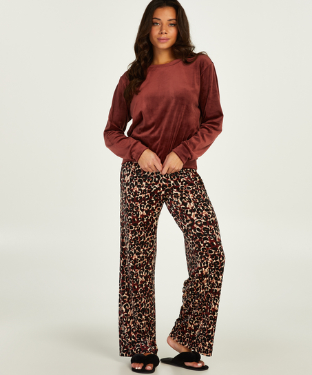 Velour pyjamassæt, Brown