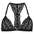 Rose vatteret trekantsbralette, Sort